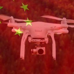 Čínsky dron. Ilustračný obrázok