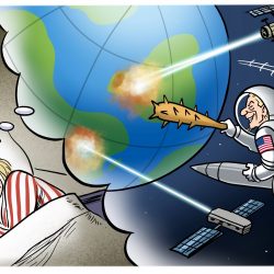 Ilustračná karikatúra z čínskeho denníka Global Times