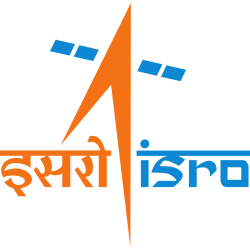 Logo Indickej organizácie pre vesmírny výskum. Ilustračný obrázok