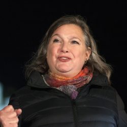 Acting Deputy Secretary of State and Under Secretary for Political Affairs Victoria Nuland holds a briefing in Mykhailivska Square, Kyiv, capital of Ukraine.

Pictured: Victoria Nuland,Image: 842215334, License: Rights-managed, Restrictions: -ARG, -BEL, -CHN, -CZE, -FIN, -FRA, -HUN, -JPN, -MEX, -NLD, -NOR, -PER, -PRT, -SVN, -SWE, -TWN, -GBR, Model Release: no, Pictured: Victoria Nuland, Credit line: Profimedia