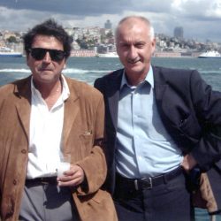 Pierre Lellouche s Jozefom Banášom na lodi v Bospore