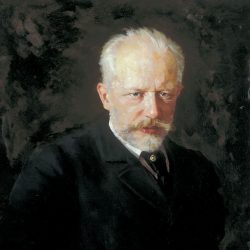 Portrét P. I. Čajkovského (výrez z diela)