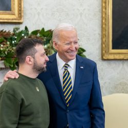 Prezidenti Zelenskyj a Biden na stretnutí v Bielom dome vo Washingtone 21. 12. 2022