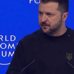 Ukrajinský prezident počas prejavu na Svetovom ekonomickom fóre v Davose