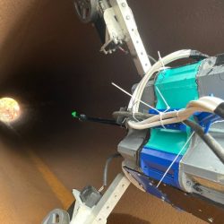 Vnútorný priestor rúry, v ktorom je umiestnený robot