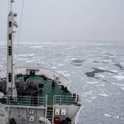 Výskumná loď „Akademik Mstislav Keldyš“ sa plaví v Karskom mori. Ilustračná snímka