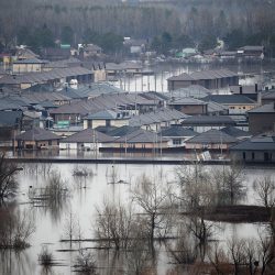 Zaplavené domy v Orenburgu